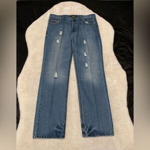 Phat Farm Mens Straight Ripped Denim Jeans‎ Size 38x33 Pants Y2K